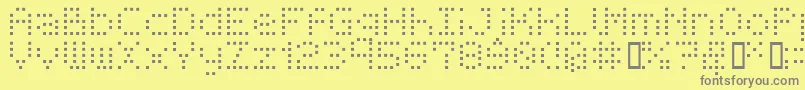 Bmrea Font – Gray Fonts on Yellow Background