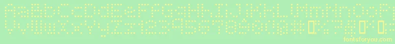 Bmrea Font – Yellow Fonts on Green Background