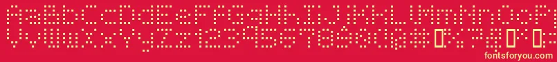 Bmrea Font – Yellow Fonts on Red Background