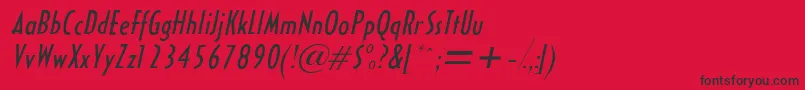 HalseycondsskItalic-Schriftart – Schwarze Schriften auf rotem Hintergrund