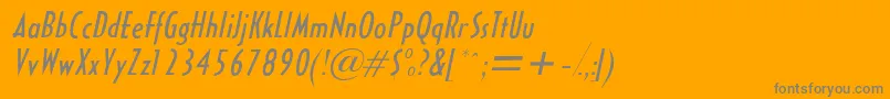 HalseycondsskItalic Font – Gray Fonts on Orange Background