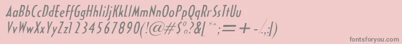 fuente HalseycondsskItalic – Fuentes Grises Sobre Fondo Rosa