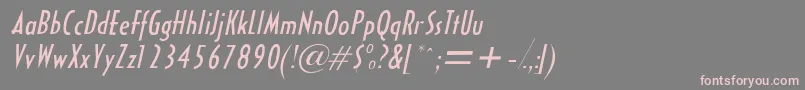 HalseycondsskItalic-Schriftart – Rosa Schriften auf grauem Hintergrund