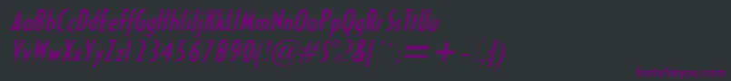 HalseycondsskItalic Font – Purple Fonts on Black Background
