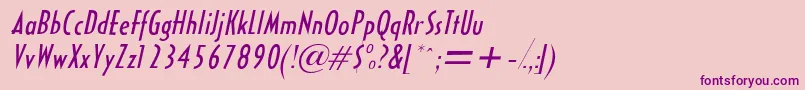 HalseycondsskItalic Font – Purple Fonts on Pink Background
