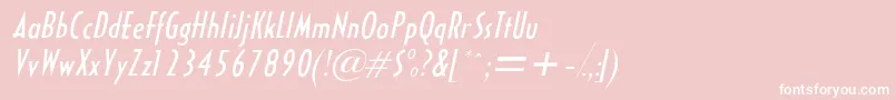 HalseycondsskItalic Font – White Fonts on Pink Background
