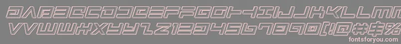 Avengerengraveital-Schriftart – Rosa Schriften auf grauem Hintergrund