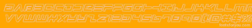 Avengerengraveital Font – Pink Fonts on Orange Background