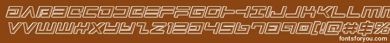 Шрифт Avengerengraveital – белые шрифты на коричневом фоне