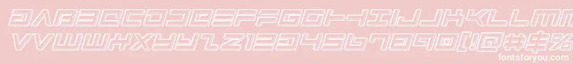 Avengerengraveital Font – White Fonts on Pink Background