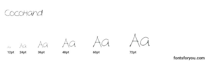 Tailles de police CocoHand