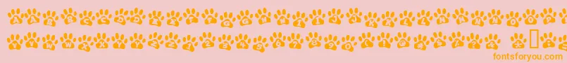 EnnobledPet Font – Orange Fonts on Pink Background
