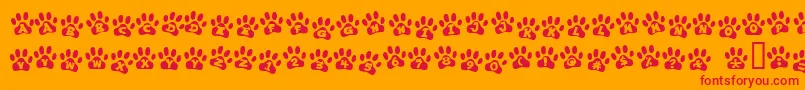 EnnobledPet Font – Red Fonts on Orange Background