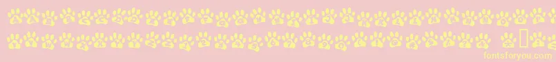 EnnobledPet Font – Yellow Fonts on Pink Background