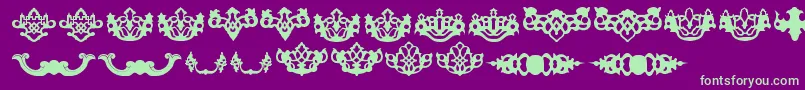 Djoewana Font – Green Fonts on Purple Background