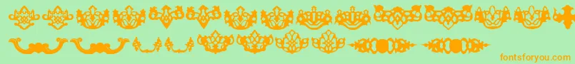 Djoewana Font – Orange Fonts on Green Background