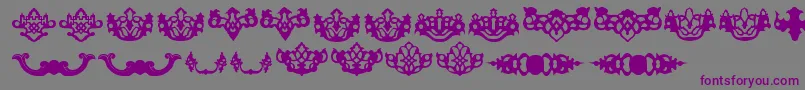 Czcionka Djoewana – fioletowe czcionki na szarym tle