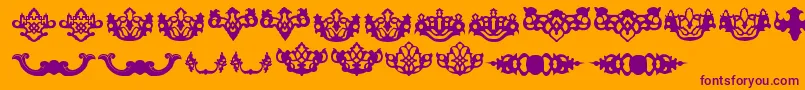 Djoewana Font – Purple Fonts on Orange Background