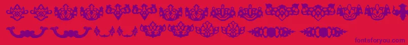 Djoewana Font – Purple Fonts on Red Background