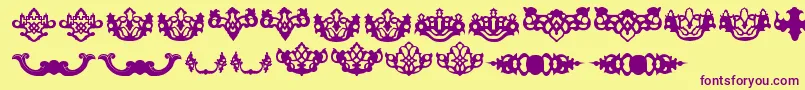 Djoewana Font – Purple Fonts on Yellow Background