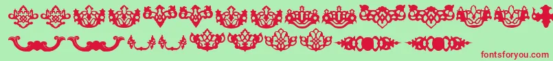 Djoewana Font – Red Fonts on Green Background