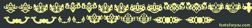 Djoewana Font – Yellow Fonts on Black Background
