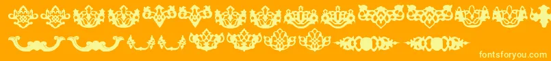 Djoewana Font – Yellow Fonts on Orange Background