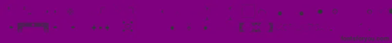 Pfornmtreasures3Layer4-fontti – mustat fontit violetilla taustalla