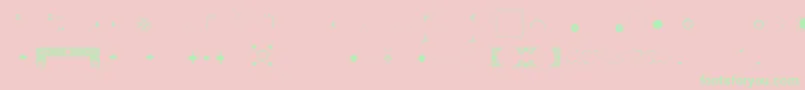 Czcionka Pfornmtreasures3Layer4 – zielone czcionki na różowym tle
