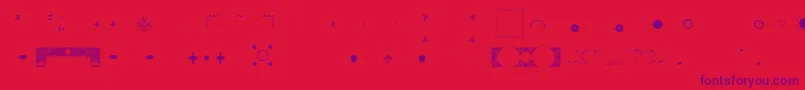 Pfornmtreasures3Layer4 Font – Purple Fonts on Red Background