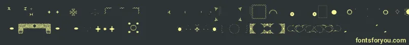 Fonte Pfornmtreasures3Layer4 – fontes amarelas em um fundo preto