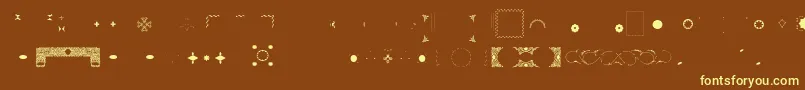 Pfornmtreasures3Layer4 Font – Yellow Fonts on Brown Background