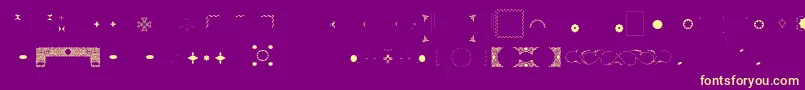 Pfornmtreasures3Layer4 Font – Yellow Fonts on Purple Background