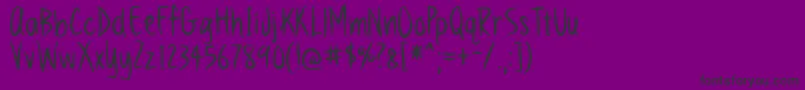 BmdVanillaTwilight Font – Black Fonts on Purple Background