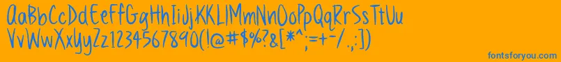 BmdVanillaTwilight Font – Blue Fonts on Orange Background