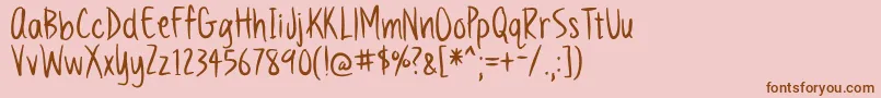BmdVanillaTwilight Font – Brown Fonts on Pink Background