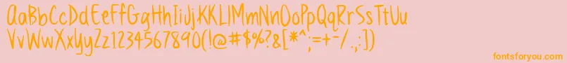 BmdVanillaTwilight Font – Orange Fonts on Pink Background