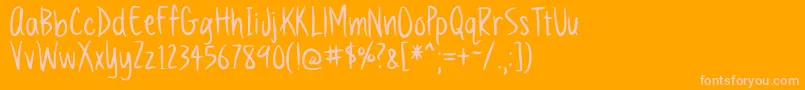 BmdVanillaTwilight Font – Pink Fonts on Orange Background