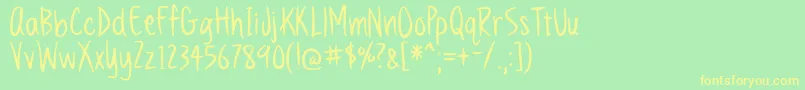 BmdVanillaTwilight Font – Yellow Fonts on Green Background