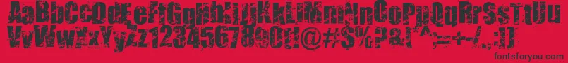 Smudgers Font – Black Fonts on Red Background