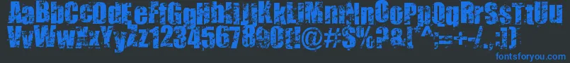 Smudgers Font – Blue Fonts on Black Background