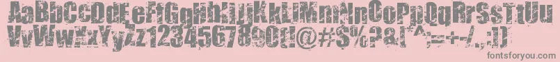 Smudgers Font – Gray Fonts on Pink Background