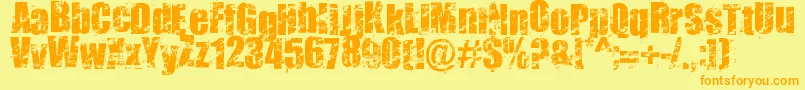Smudgers Font – Orange Fonts on Yellow Background
