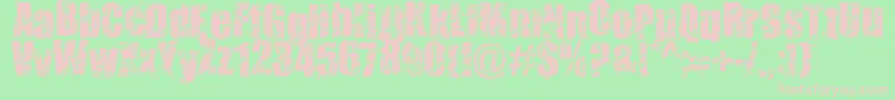 Smudgers Font – Pink Fonts on Green Background