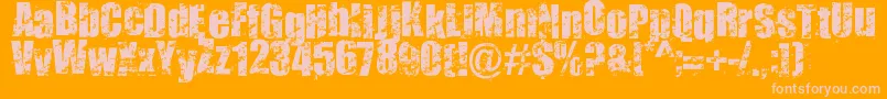 Smudgers Font – Pink Fonts on Orange Background