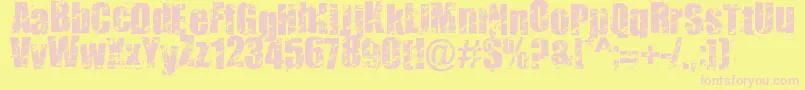 Smudgers Font – Pink Fonts on Yellow Background
