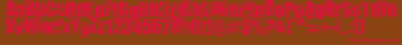 Smudgers Font – Red Fonts on Brown Background