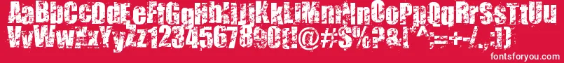 Smudgers Font – White Fonts on Red Background