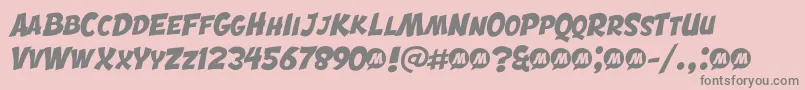 Engcomica Font – Gray Fonts on Pink Background