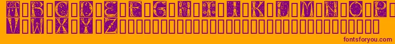 Jugend Font – Purple Fonts on Orange Background